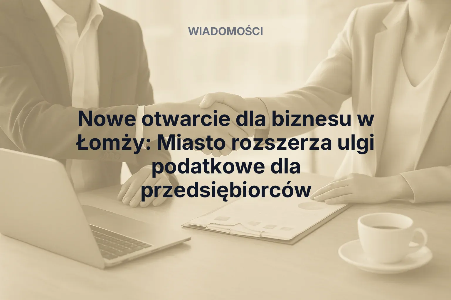 Miniatura: Nowe otwarcie dla biznesu w Łomży: Miasto rozszerza ulgi podatkowe dla przedsiębiorców